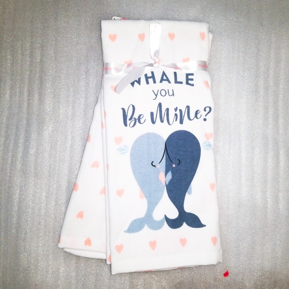 Kassafina Other - Kassafina Set of 2 Whale be Mine Kitchen Towel